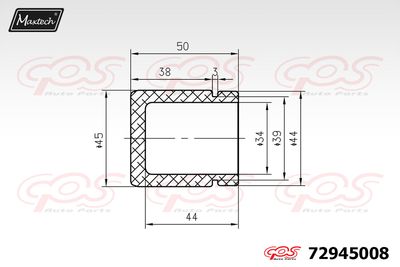 72945008 MAXTECH Поршень, корпус скобы тормоза