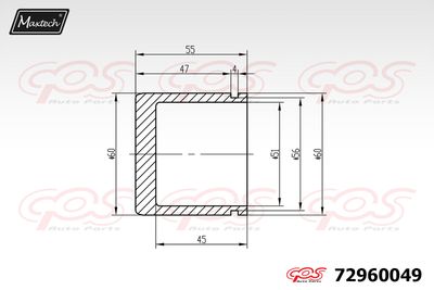 72960049 MAXTECH Поршень, корпус скобы тормоза