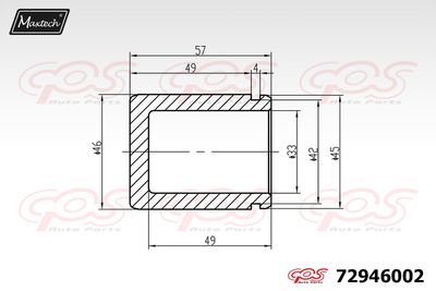 72946002 MAXTECH Поршень, корпус скобы тормоза