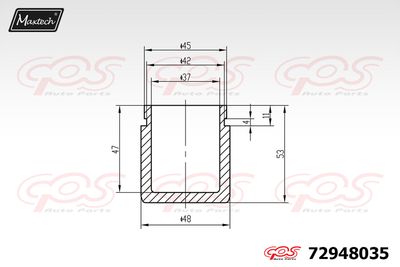 72948035 MAXTECH Поршень, корпус скобы тормоза