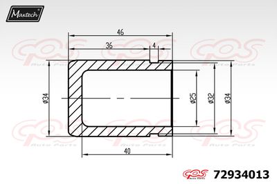 72934013 MAXTECH Поршень, корпус скобы тормоза