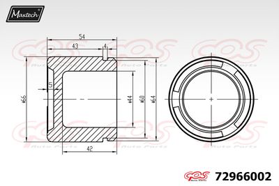 72966002 MAXTECH Поршень, корпус скобы тормоза