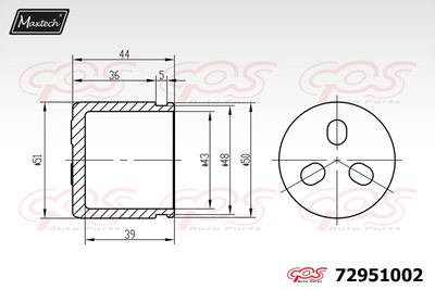 72951002 MAXTECH Поршень, корпус скобы тормоза