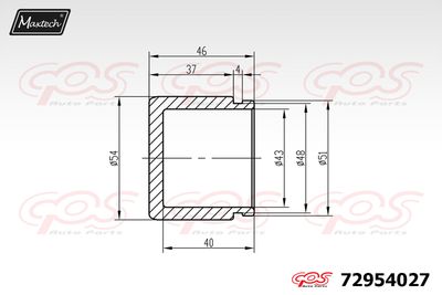 72954027 MAXTECH Поршень, корпус скобы тормоза