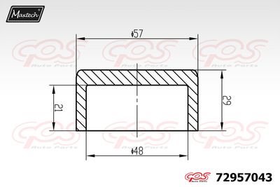 72957043 MAXTECH Поршень, корпус скобы тормоза