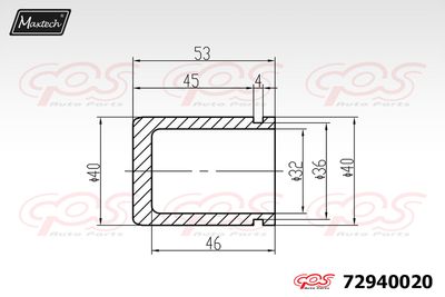 72940020 MAXTECH Поршень, корпус скобы тормоза