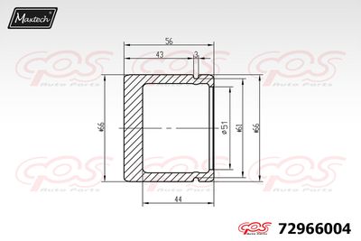 72966004 MAXTECH Поршень, корпус скобы тормоза