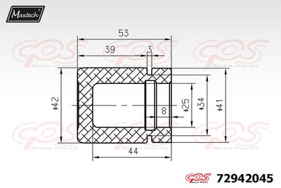 72942045 MAXTECH Поршень, корпус скобы тормоза