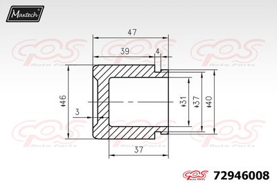 72946008 MAXTECH Поршень, корпус скобы тормоза