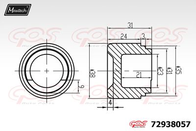 72938057 MAXTECH Поршень, корпус скобы тормоза