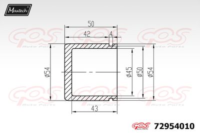 72954010 MAXTECH Поршень, корпус скобы тормоза