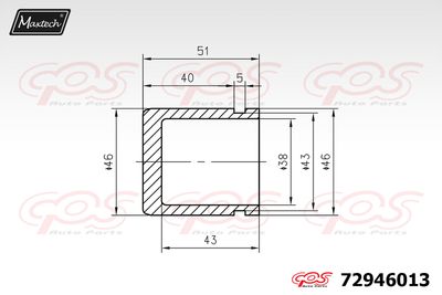 72946013 MAXTECH Поршень, корпус скобы тормоза