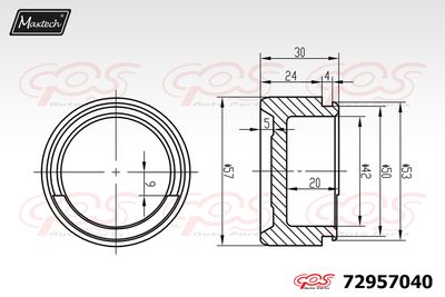 72957040 MAXTECH Поршень, корпус скобы тормоза