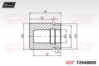 72940005 MAXTECH Поршень, корпус скобы тормоза