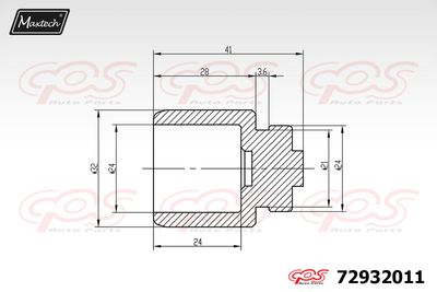 72932011 MAXTECH Поршень, корпус скобы тормоза