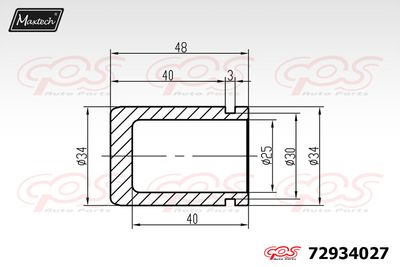 72934027 MAXTECH Поршень, корпус скобы тормоза