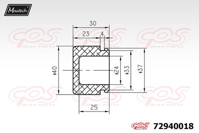 72940018 MAXTECH Поршень, корпус скобы тормоза