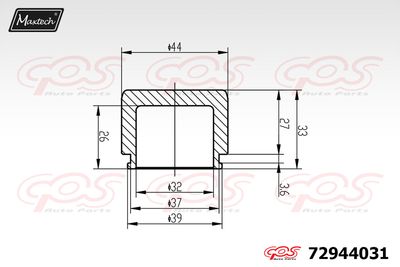 72944031 MAXTECH Поршень, корпус скобы тормоза