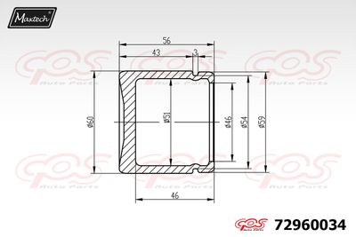 72960034 MAXTECH Поршень, корпус скобы тормоза