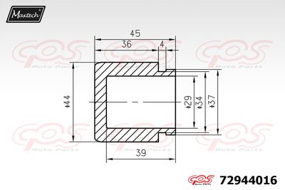 72944016 MAXTECH Поршень, корпус скобы тормоза