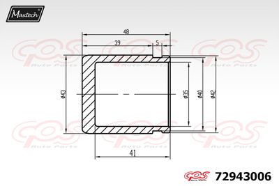 72943006 MAXTECH Поршень, корпус скобы тормоза