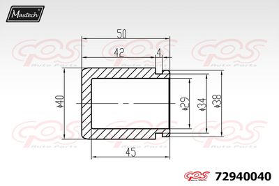 72940040 MAXTECH Поршень, корпус скобы тормоза