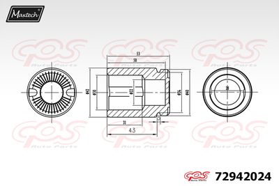 72942024 MAXTECH Поршень, корпус скобы тормоза