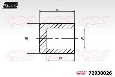 72930026 MAXTECH Поршень, корпус скобы тормоза