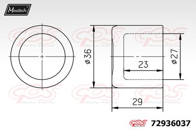 72936037 MAXTECH Поршень, корпус скобы тормоза