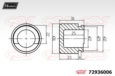 72936006 MAXTECH Поршень, корпус скобы тормоза