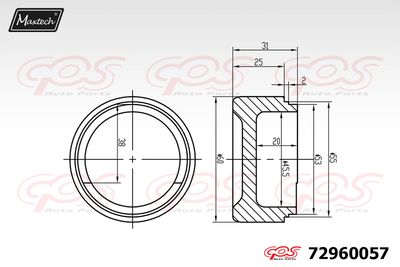 72960057 MAXTECH Поршень, корпус скобы тормоза