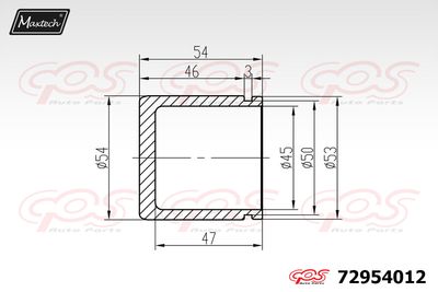 72954012 MAXTECH Поршень, корпус скобы тормоза