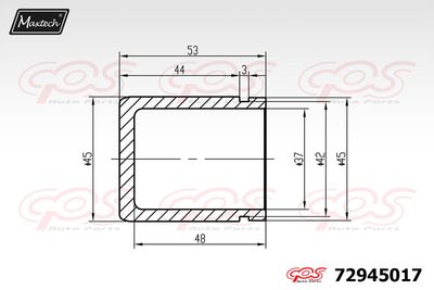 72945017 MAXTECH Поршень, корпус скобы тормоза