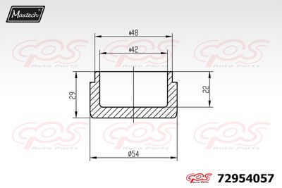 72954057 MAXTECH Поршень, корпус скобы тормоза