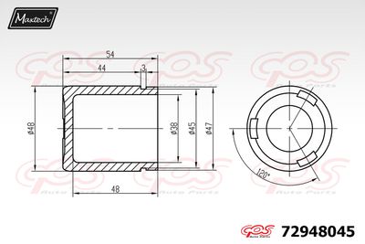 72948045 MAXTECH Поршень, корпус скобы тормоза