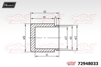 72948033 MAXTECH Поршень, корпус скобы тормоза