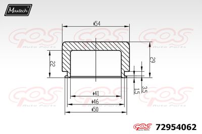 72954062 MAXTECH Поршень, корпус скобы тормоза