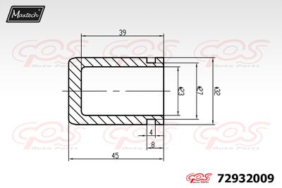 72932009 MAXTECH Поршень, корпус скобы тормоза