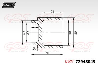 72948049 MAXTECH Поршень, корпус скобы тормоза