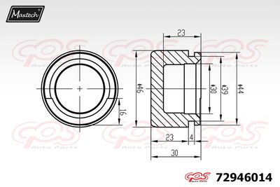 72946014 MAXTECH Поршень, корпус скобы тормоза