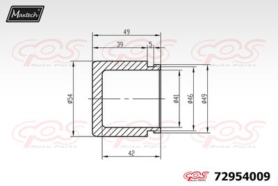 72954009 MAXTECH Поршень, корпус скобы тормоза