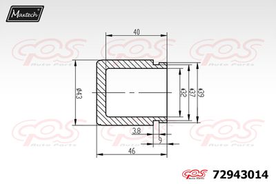 72943014 MAXTECH Поршень, корпус скобы тормоза