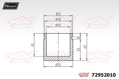 72952010 MAXTECH Поршень, корпус скобы тормоза