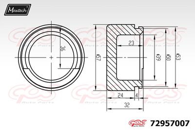 72957007 MAXTECH Поршень, корпус скобы тормоза