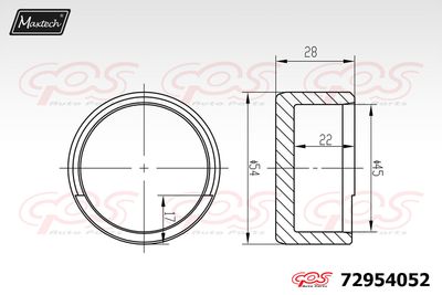 72954052 MAXTECH Поршень, корпус скобы тормоза