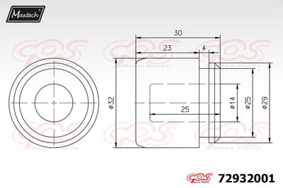 72932001 MAXTECH Поршень, корпус скобы тормоза