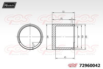 72960042 MAXTECH Поршень, корпус скобы тормоза