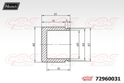 72960031 MAXTECH Поршень, корпус скобы тормоза