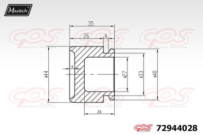 72944028 MAXTECH Поршень, корпус скобы тормоза