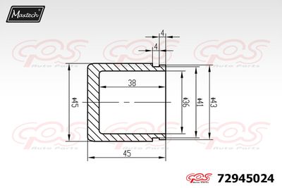 72945024 MAXTECH Поршень, корпус скобы тормоза